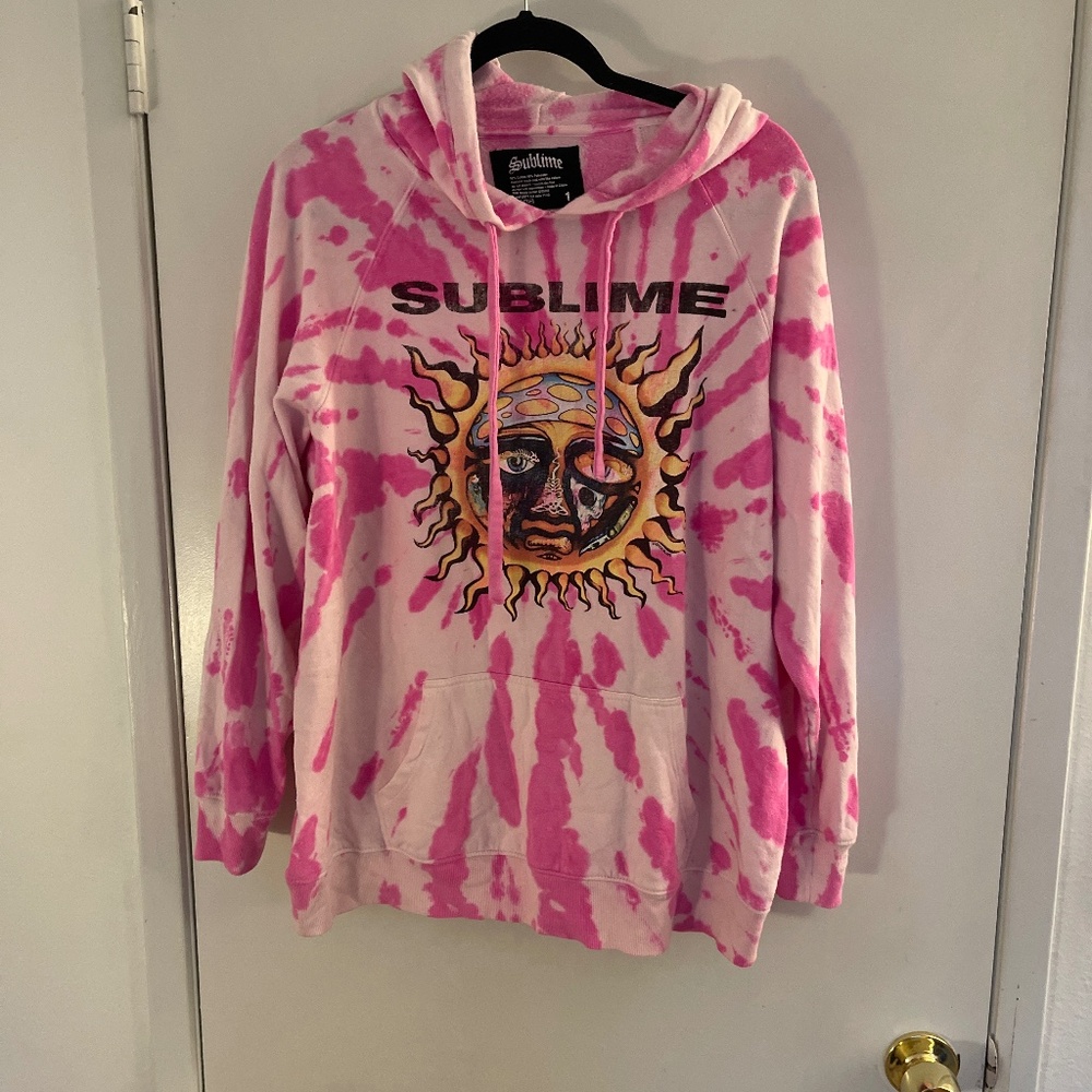 Torrid Sublime pink tye dye hoodie size 1